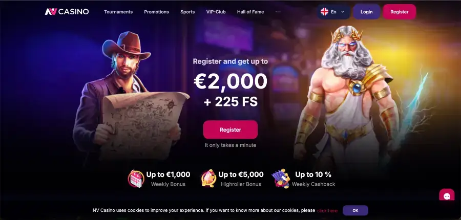 NV casino Bonuscode für Freispiele und Einzahlungsboni