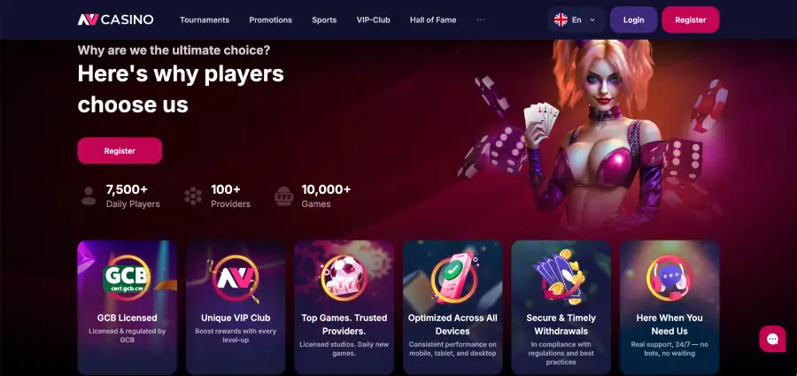 NV casino bonus ohne einzahlung Übersicht im Bonusbereich