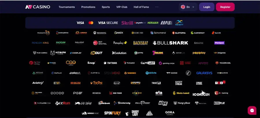 NV casino Auszahlung mit Kryptowährungen, E-Wallet und Bankkarte im Kassenbereich